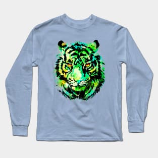 Realistic Green Tiger - Bengal Tiger Eyes Long Sleeve T-Shirt